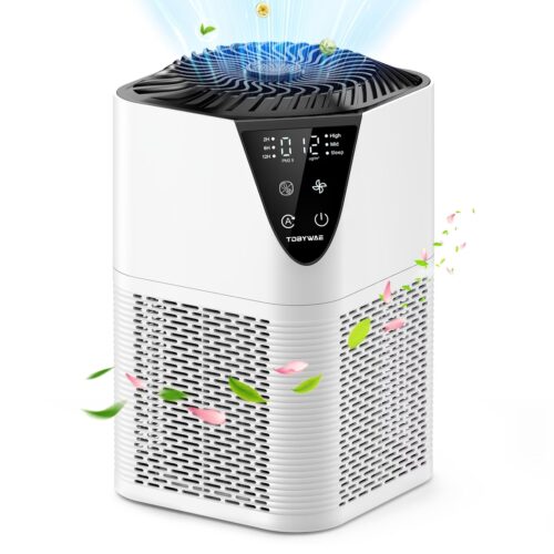 Air Purifiers for Large Rooms up to 1076 Sqft, H13 True HEPA Filter with Scented Sponge, 25dB Quiet Air Purifier for Bedrooms and Homes