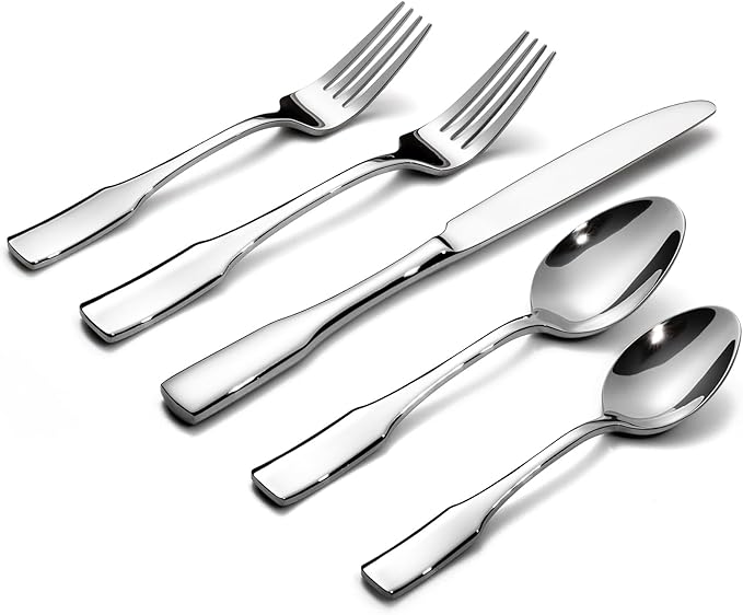 20-Piece Silverware Set Stainless Steel Flatware Set,Service for 4,Mirror Polished Cutlery Set,Dishwasher Safe